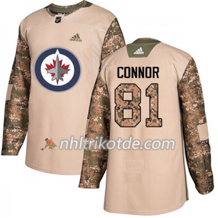 Winnipeg Jets Trikot Kyle Connor 81 Adidas 2017-2018 Camo Veterans Day Practice Authentic - Herren